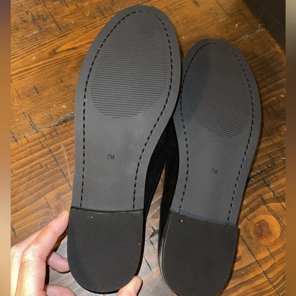 Talbots Laura Mule Loafters - black suede with tassels - Picture 2 of 5